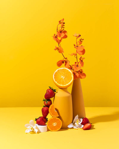 glistening clementine &  strawberry silk