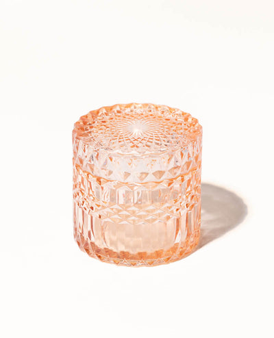 7oz posh vessel & lid - translucent peach