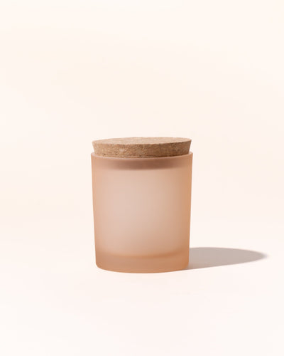 7oz icon vessel & lid- frosted apricot
