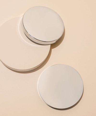 silver aura candle lid
