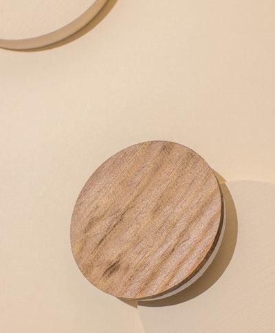 brown pine wood lid