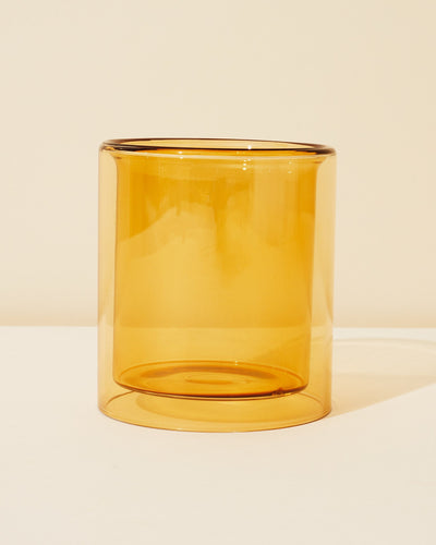 11oz allure double glass vessel - saffron