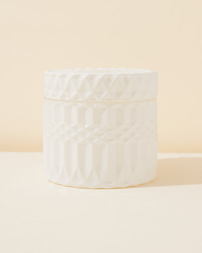 7oz posh vessel & lid - gloss white