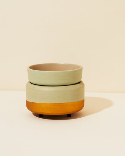 2-IN-1 MATTE SAGE CERAMIC WARMER