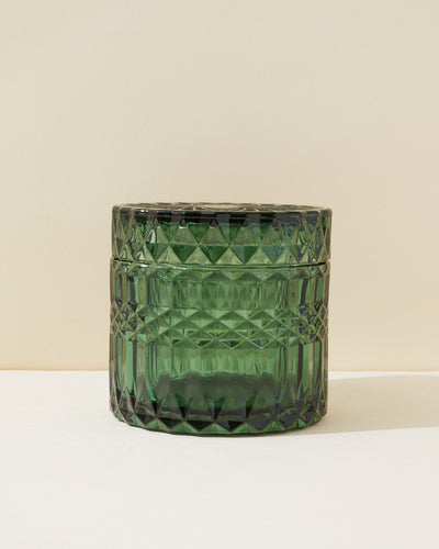 7oz posh vessel & lid- translucent emerald